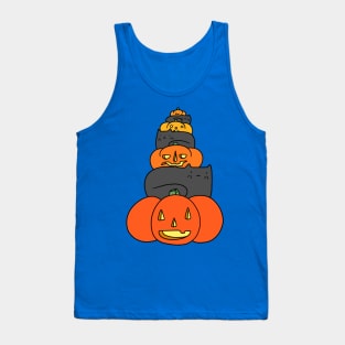 Black Cat and Pumpkin Stack Tank Top